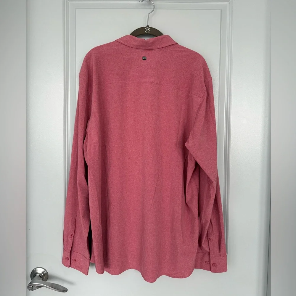 St. Aude Men's Long-Sleeve Button-Down Shirt in Rose